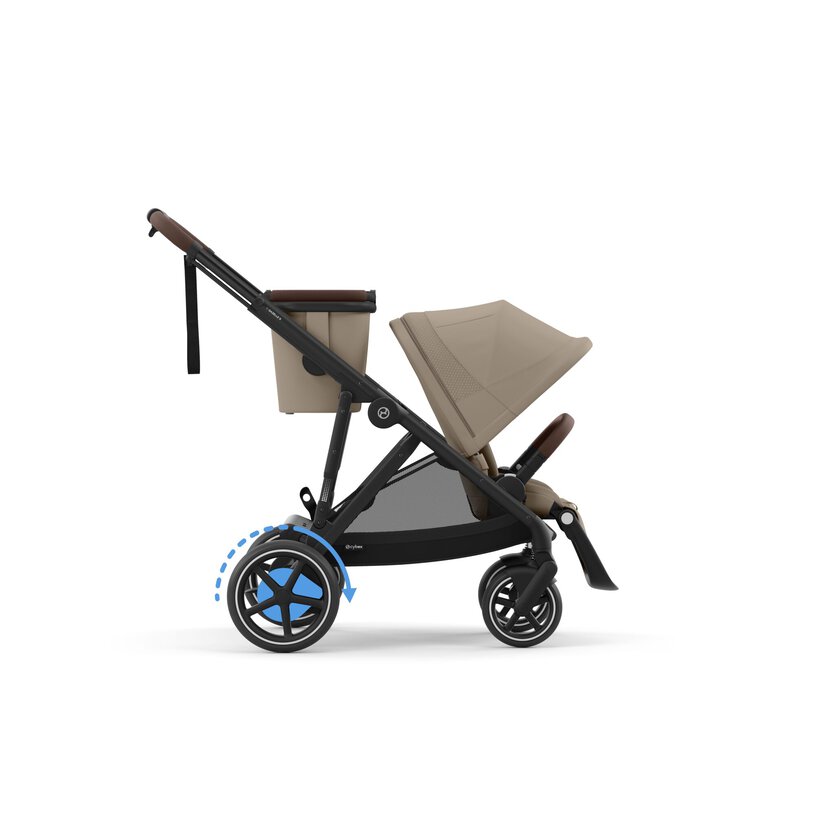 e-Gazelle S - Almond Beige/Frame Black - Seat & Basket