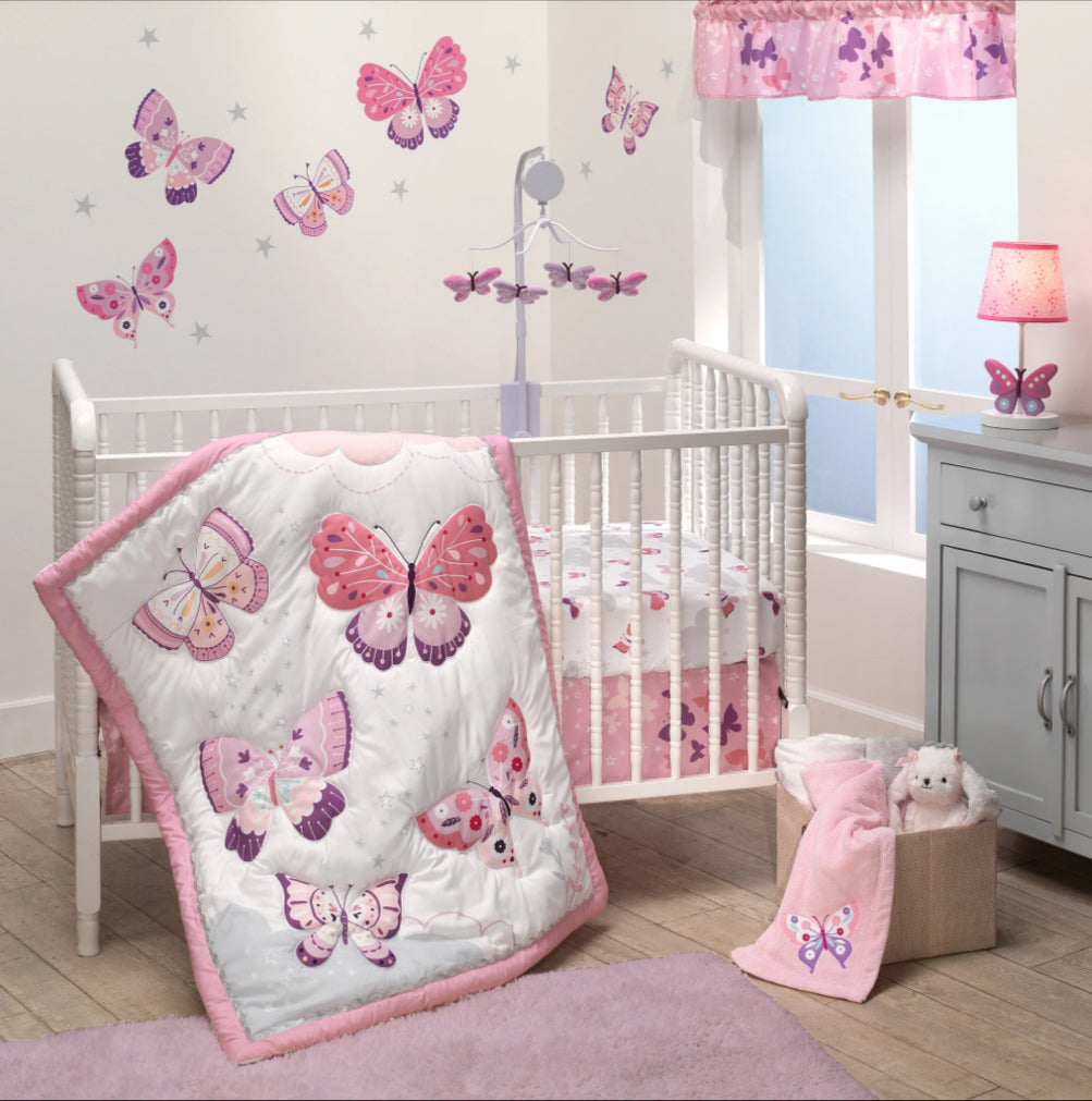 Butterfly Kisses Pink/Purple 3pcs
