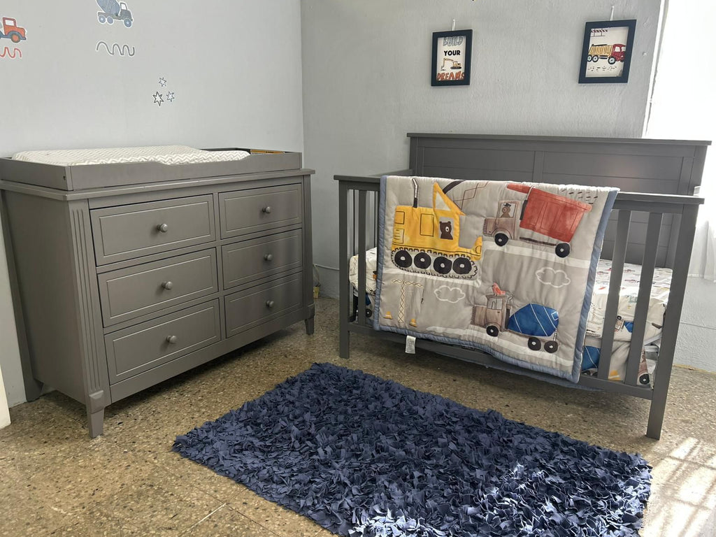 Ashely Crib and Dresser #6 Grey