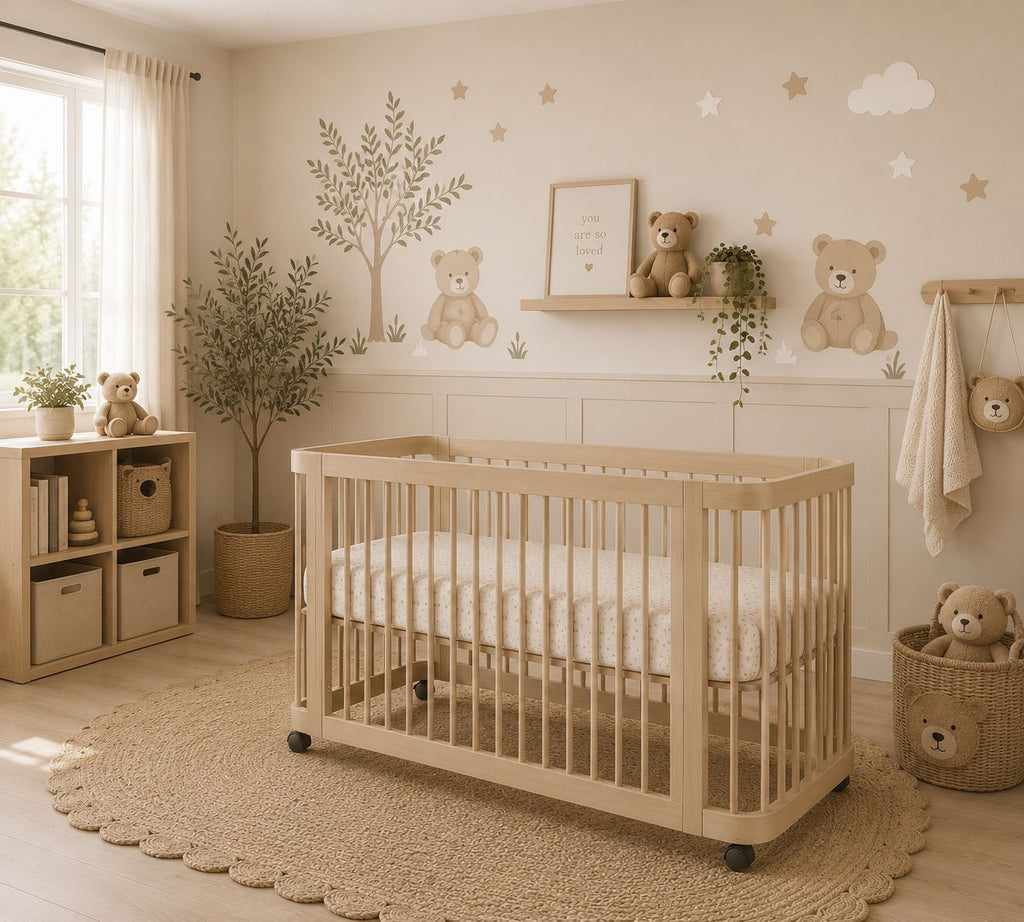 Eternity 5-in-1 Convertible Crib- Natural Wood
