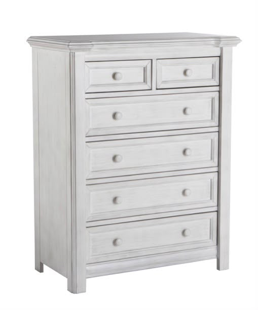 Cristallo 5 drawer Dresser -Vintage White