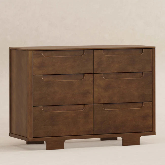 Yuzu 6-Drawer Dresser: Natural Walnut