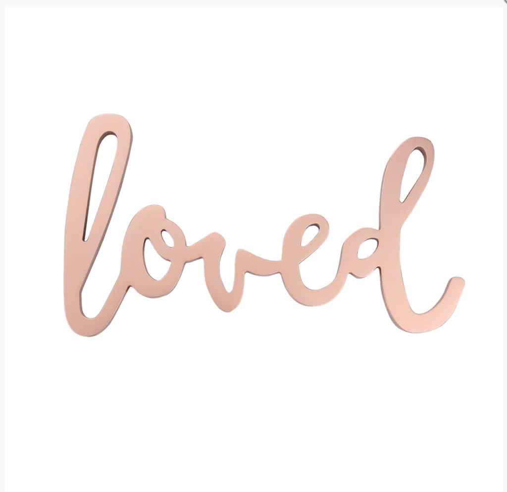 Loved Rose Gold Wood Wall Decor/Wall Hanging