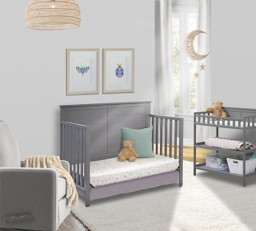 Ashely Crib and Dresser #6 Grey