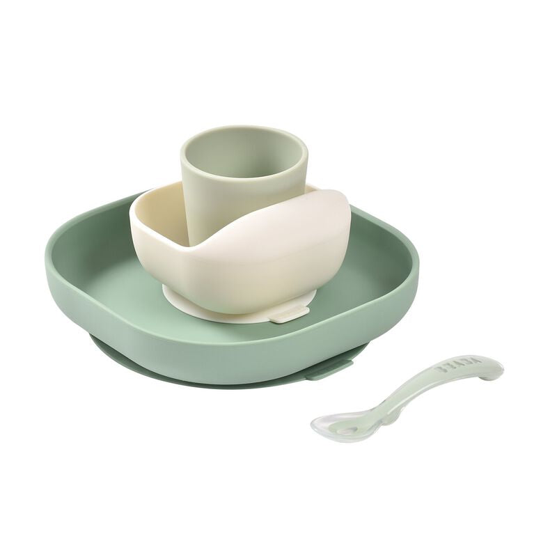 Silicone Dinner Set- Green Béaba