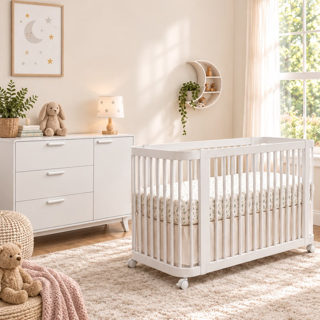 Eternity Plus Crib and Dresser - White