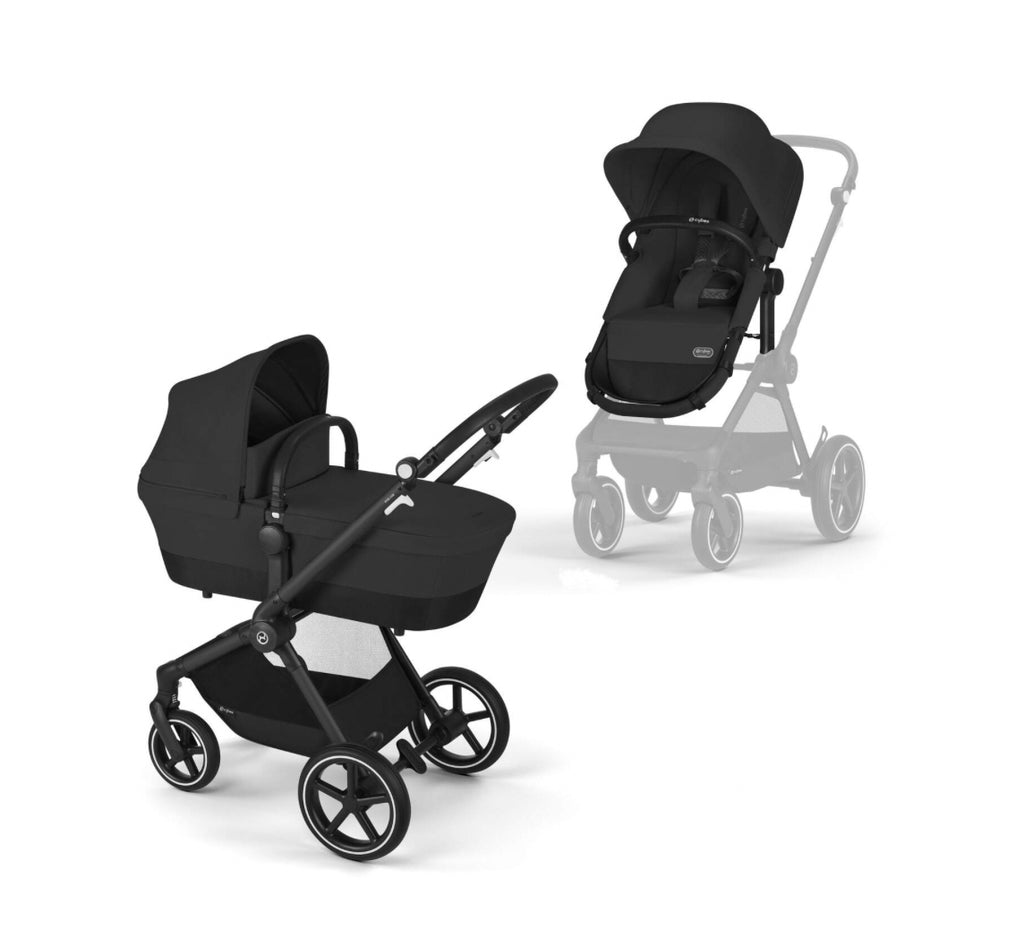 Cybex EOS Lux Stroller and Bassinet Moon Black