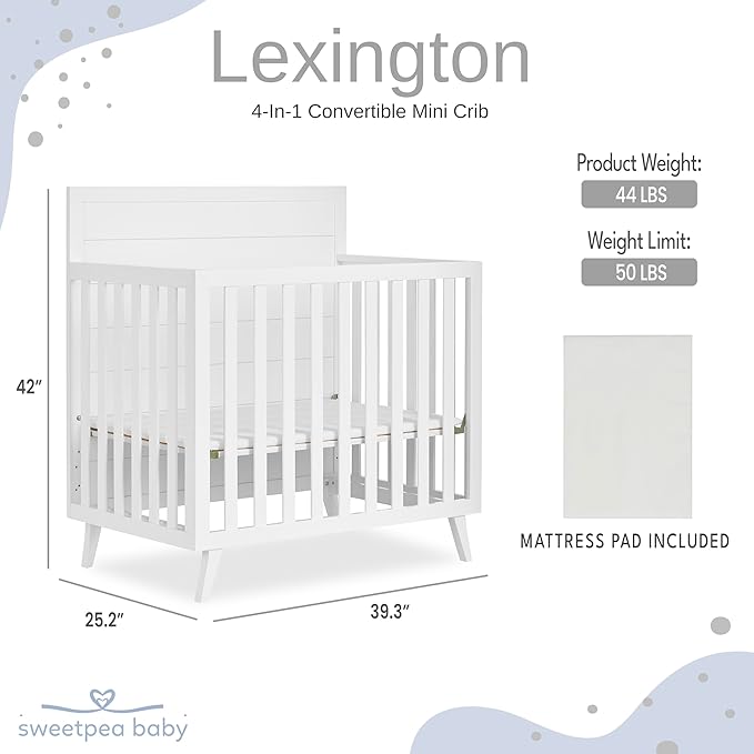 Lexington Mini crib - White