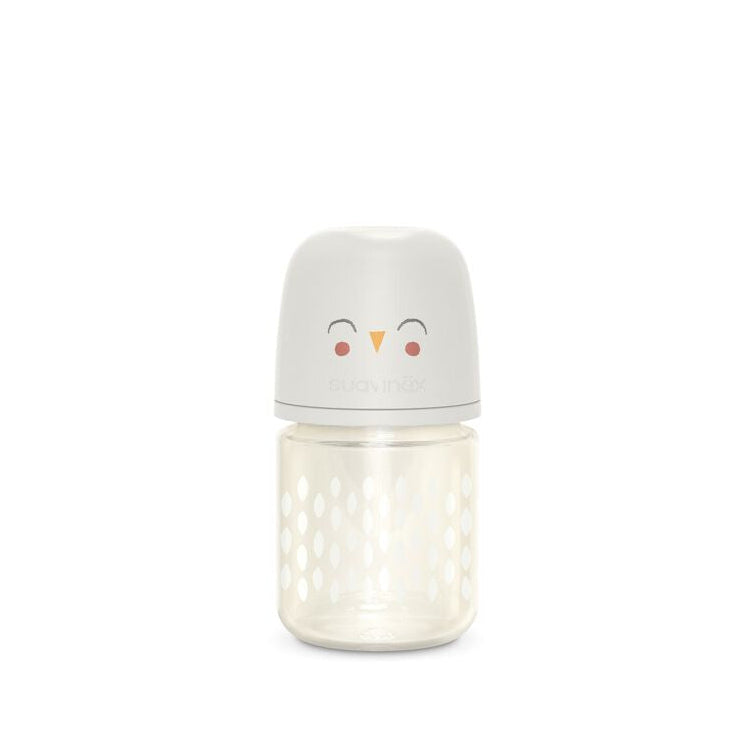 Suavinex Glass Bonhomia Bottle 4oz - Beige
