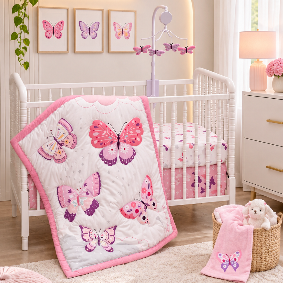 Butterfly Kisses Pink/Purple 3pcs