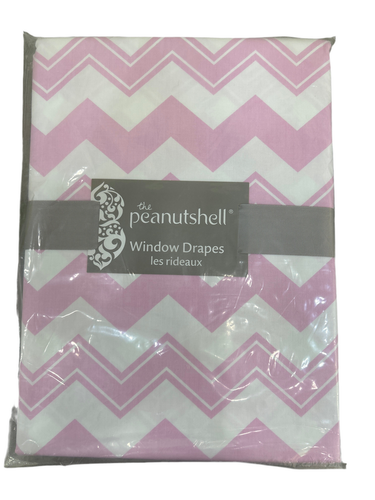 Pink/White Window Drapes