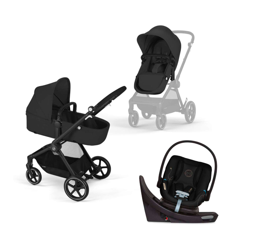 Cybex Eos and Aton G Swivel Travel System Moon Black