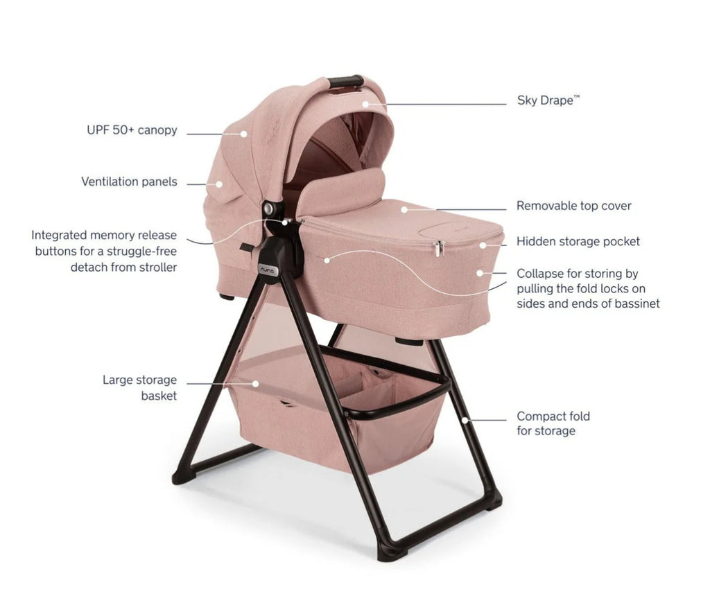 Nuna Bassinet and Stand Thistle