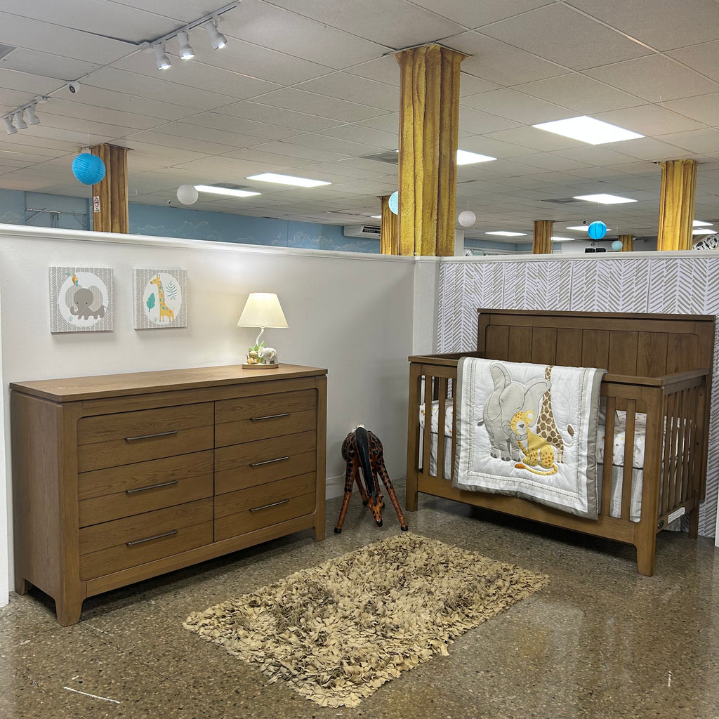 Oakley crib and dresser - Color Hickory