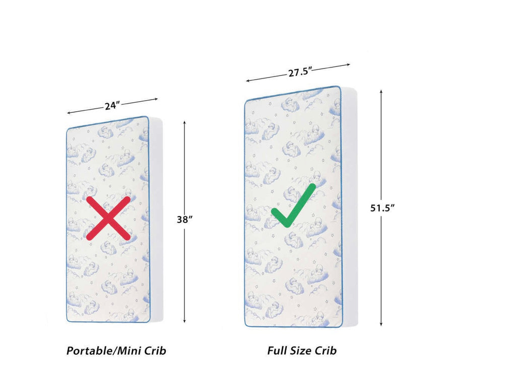 Breathable Little Baby Inch Full Size Firm Foam Crib and Toddler