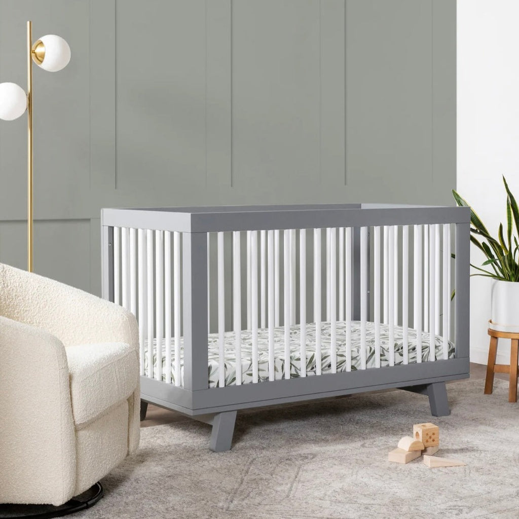 Hudson Crib White and Grey