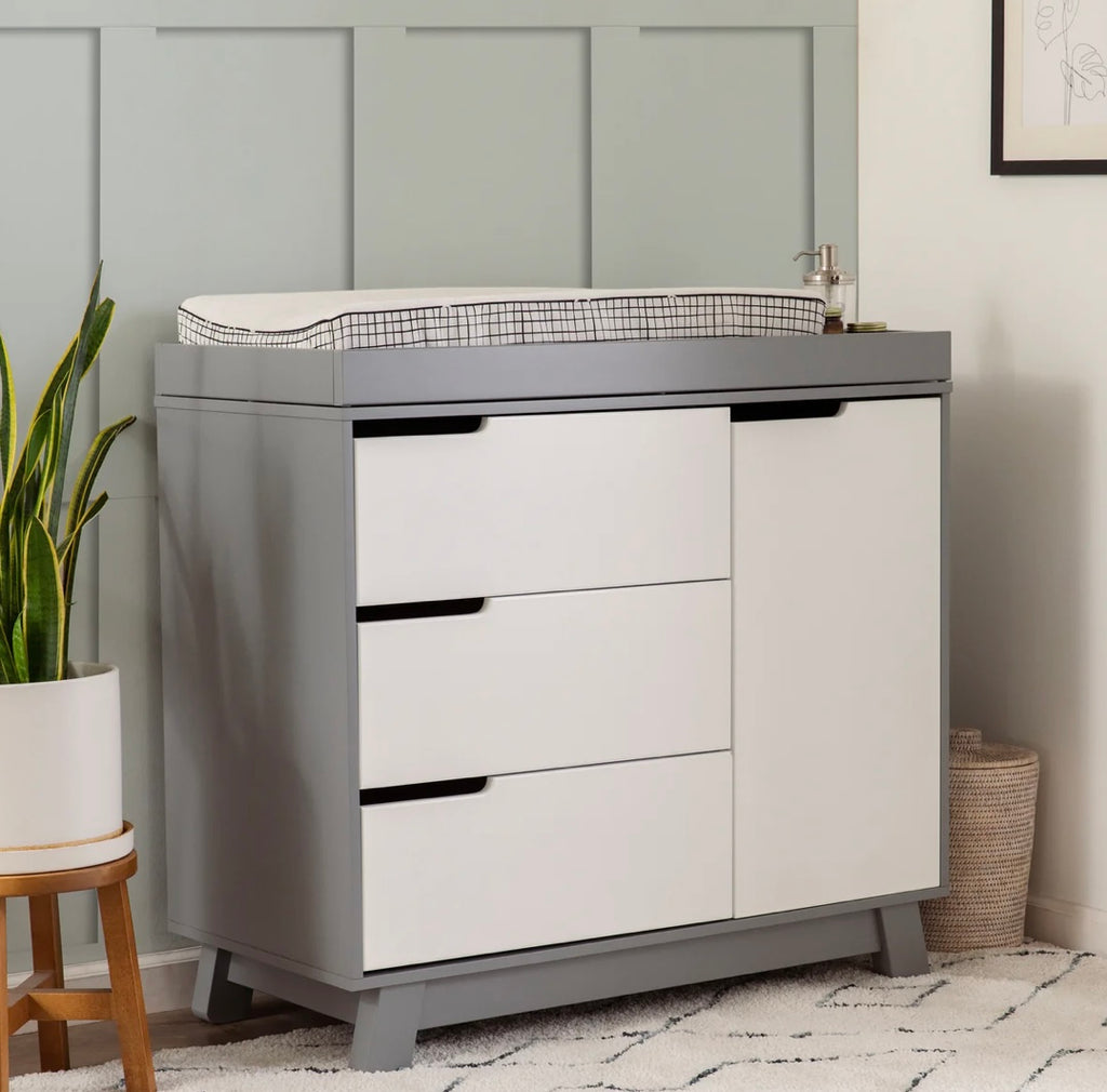 Hudson Grey/White Crib and Dresser – Paraiso Infantil
