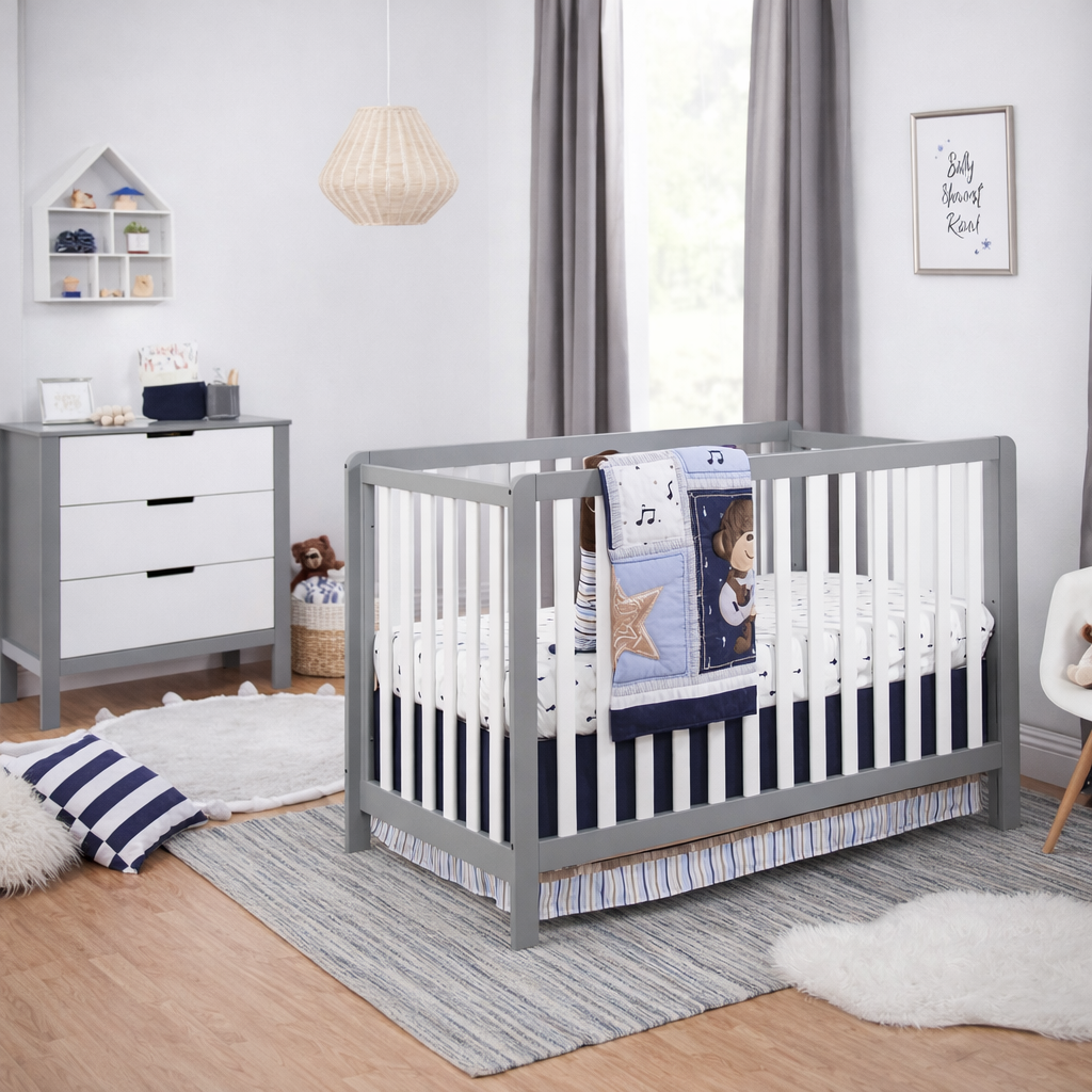 Liquidación* Colby Crib and Dresser #3 White/Grey