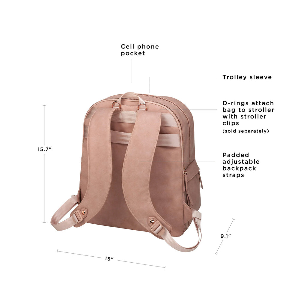 Petunia Pickle Bottom 2-in-1 Provisions Diaper Bag -Toffee Rose Petunia 2-in-1 Provisions Breast Pump & Diaper Bag Backpack  main image 2
