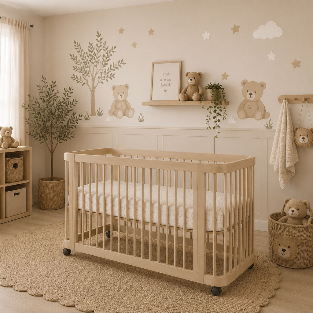 Eternity 5-in-1 Convertible Crib- Natural Wood