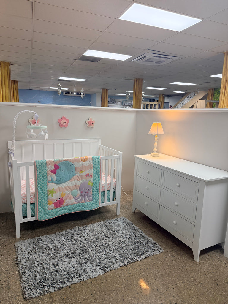 Essex Crib and Dresser #6 - White