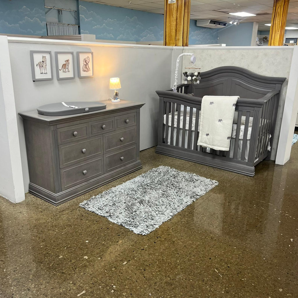 Providence Stone Grey Crib and Dresser #7 Paraiso Infantil Providence Stone Grey Crib and Dresser #7 Paraiso Infantil