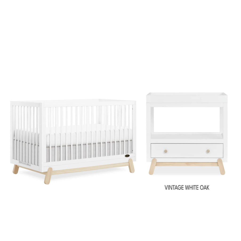 Huggies White Crib and Changing Table