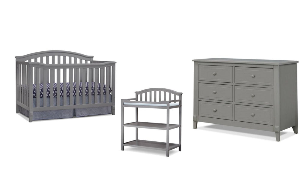 OFERTA Berkley Crib, Changing Table & Chest #4 Grey