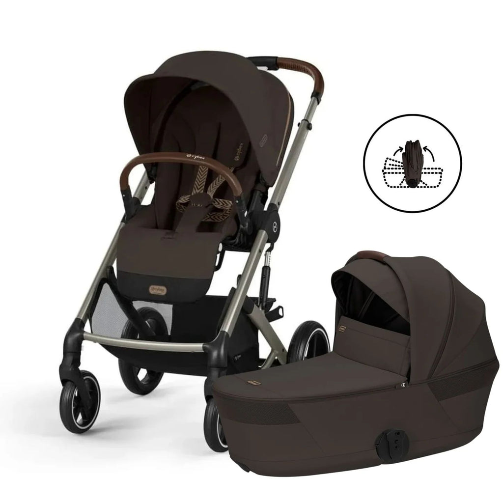 Cybex Balios S Lux & Fold Cot - Chocolate-Brown