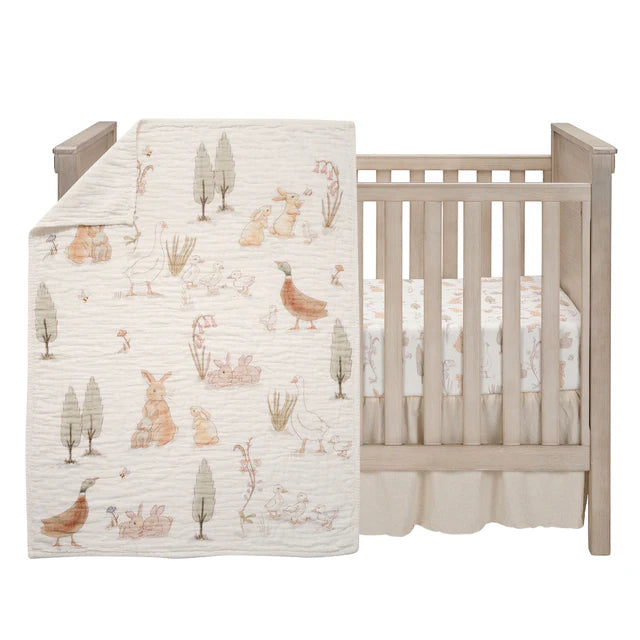 Bunny Hop Organic Crib set 3pcs