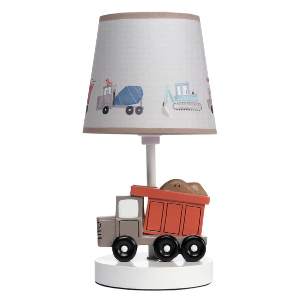 Construction Zone Truck Nursery Lamp