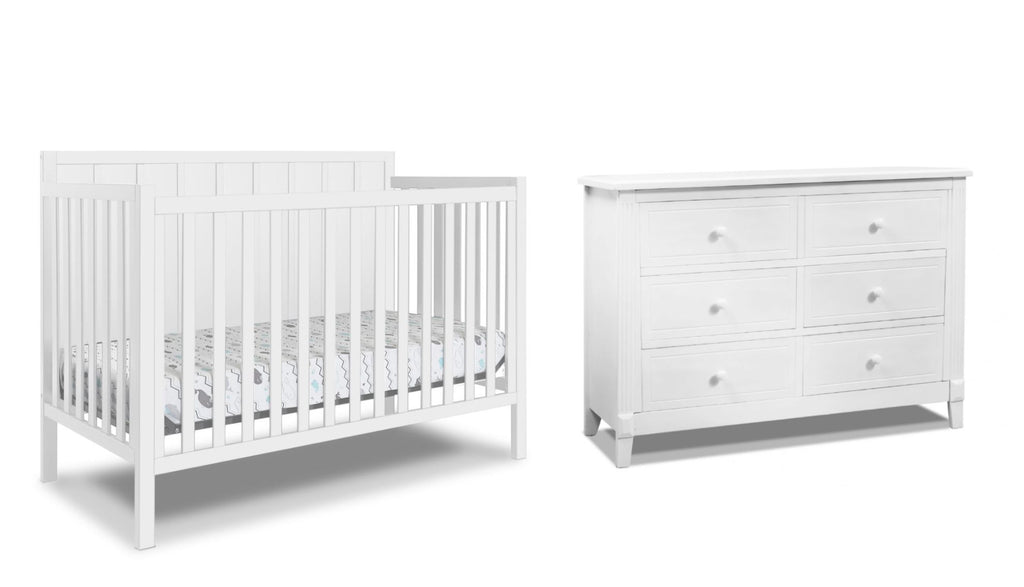 Essex Crib and Dresser #6 - White