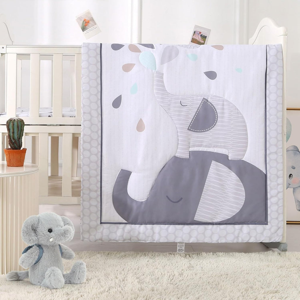 Elephant crib set 3-Piece (Mini Crib)
