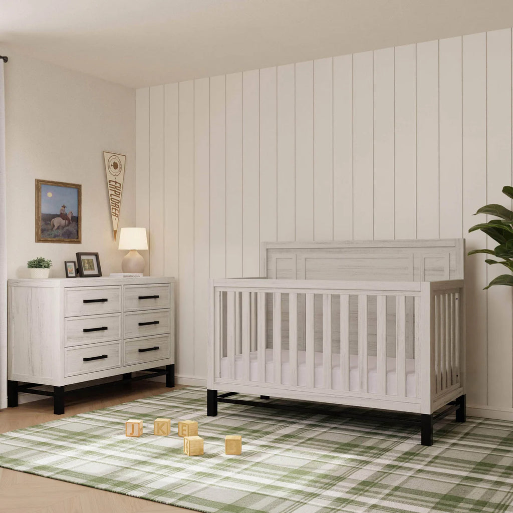 Newbern Crib and dresser - White Driftwood