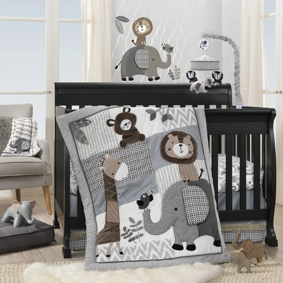 Urban Jungle crib bedding Set 3PCS