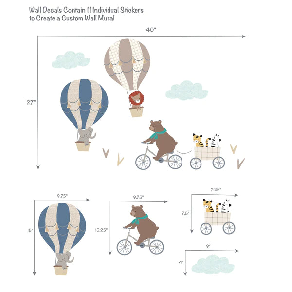 Up Up & Away Animals/Hot Air Balloon