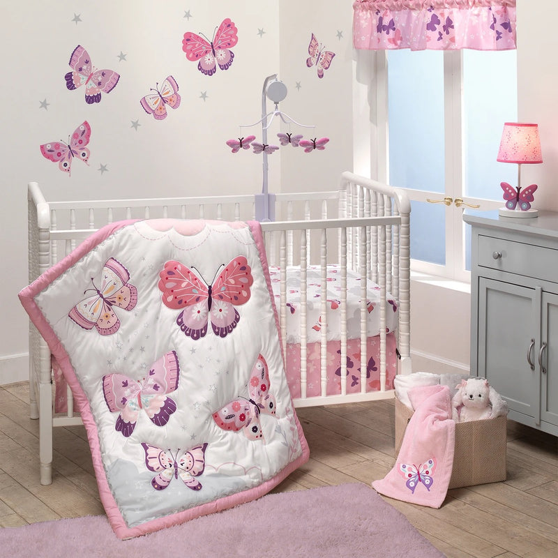 Butterfly Kisses Crib Bedding 3pc